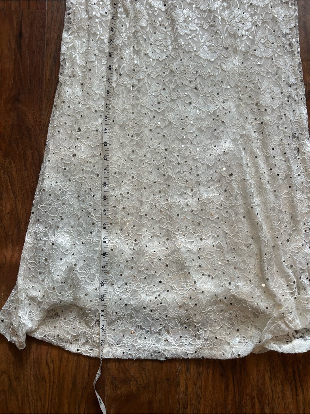 Sleeveless Lace Halter-Style Maxi Dress with Sequins Fairy Whimsical Cottagecore - Picture 12 of 13